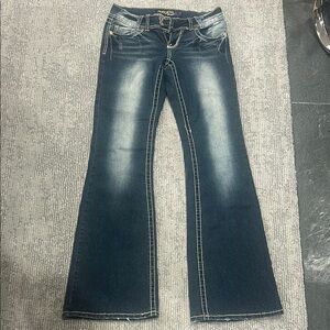 Y2K Angel Flare Wide Leg Jeans